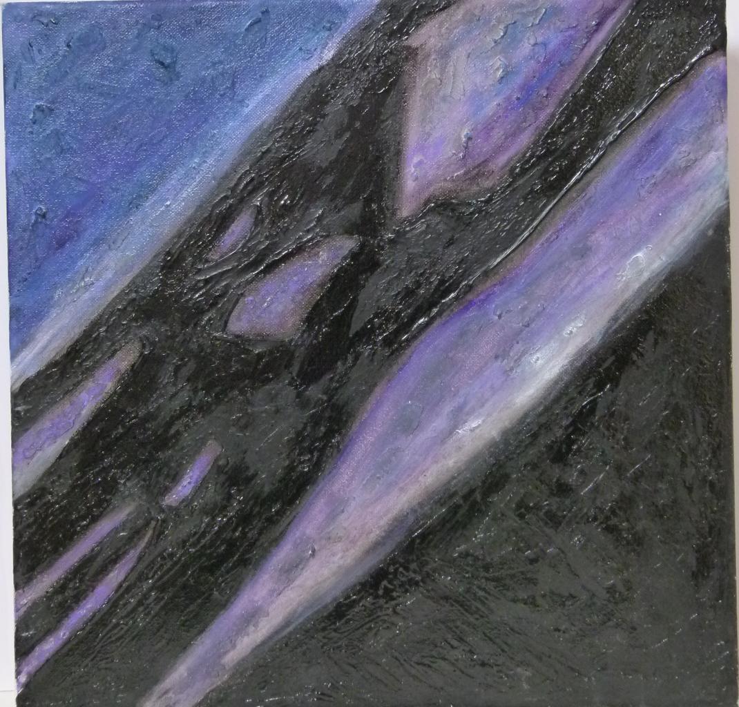 entre ciel et terre  acrylique et polymère vernis sur toile  40 x 40