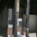 Totem 3 peinture sur bois